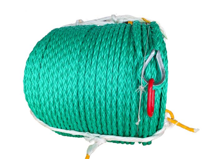 8 스트랜드 엮은 1000m 길이 PP 합성 로프와 강철 와이어 깊은 바다 3
