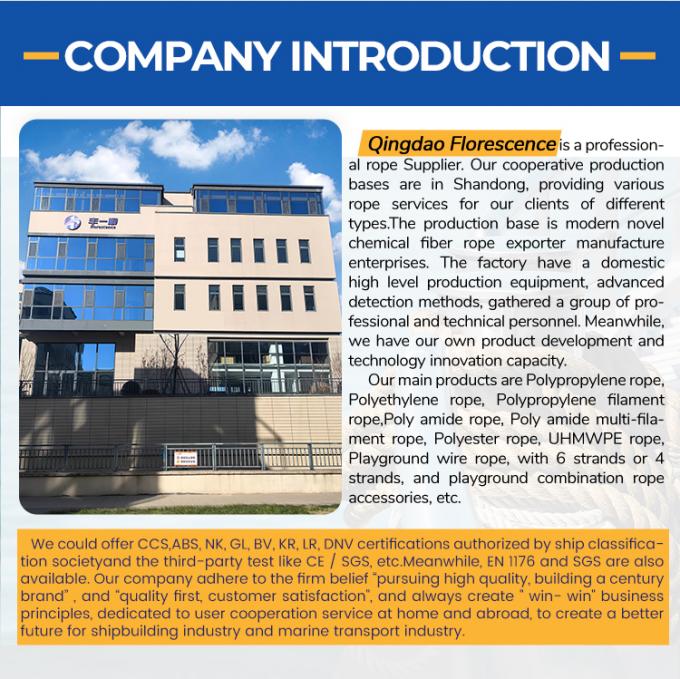 8 스트랜드 PP 폴리에스터 혼합 해상 매킹 꼬리 로프 64mm 72mm 80mm 길이 11m 10