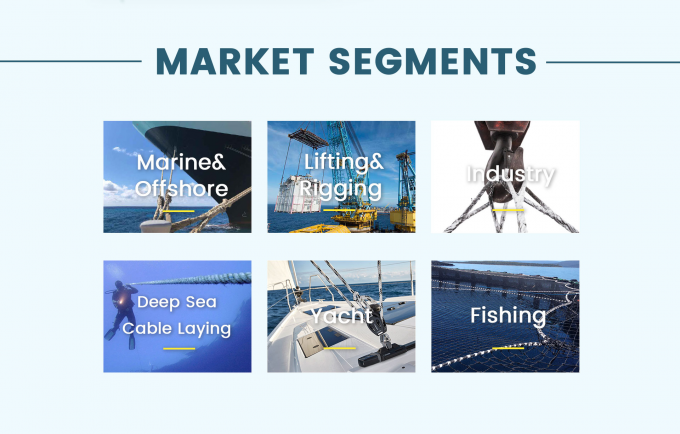 두 배 엮은 나일론 매어 로프 해상 앵커 / 류 2"X220m 6