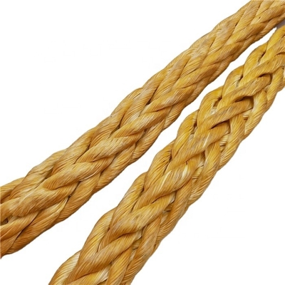높은 튼튼성 12 스트랜드 엮은 Uhmwpe 선박 매킹 로프 윈치 롤 로프