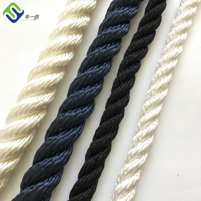 3 스트랜드 Z 트위스트 나일론 멀티 필라멘트 로프 12mm/16mm/18mm 흰색