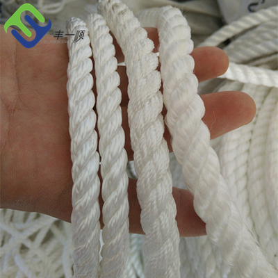 20mm/24mm 220m 흰색의 3줄 나일론 굽힌 로프
