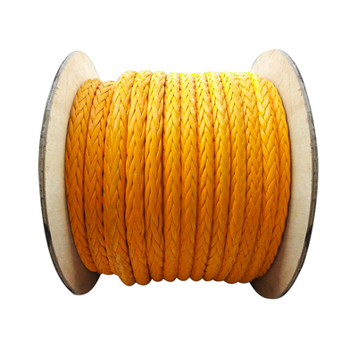 낮은 스트레치 유연한 12 가닥 싱글 브레이드 UHMWPE Amsteel 로프 1/4"