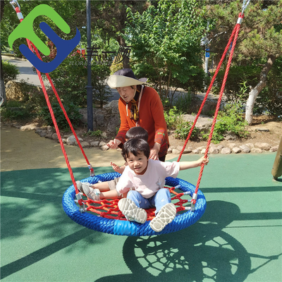 운동장을 위한 고급 100cm 빨간 파란 색깔 새 둥지 그네