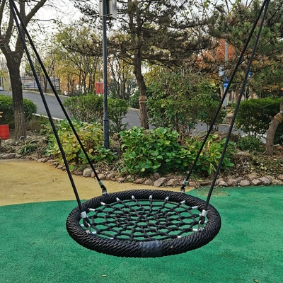 회색 녹색 혼합 색상 100cm 직경 12cm 반지 놀이터 네트워크 스윙