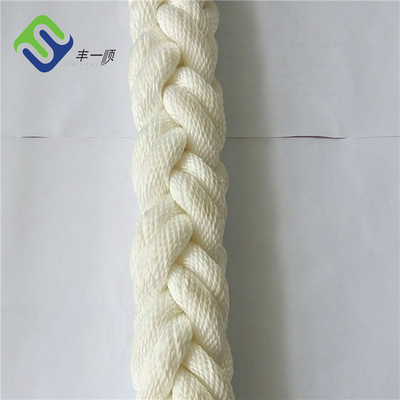 해양 하얀색 3줄 굽힌 나일론 로프 20mm 맞춤