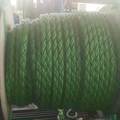 녹색 색상 44mmx500m 8 스트랜드 PP 조합 와이어 로프 깊은 바다