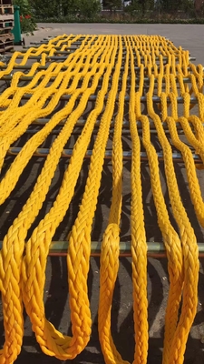 빨간색 24mmx220m 12 스트랜드 UHMWPE HMPE 배용 스플라이스 매킹 로프