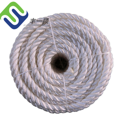 14mm 흰색 3 스트랜드 나일론 앵커 로프 X 100m 보트용 해상 로프