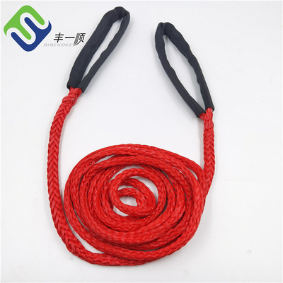 노란 색상 복제 엮은 10mmx200m UHMWPE 로프 폴리에스터 커버