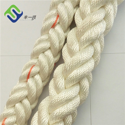 화이트 폴리에스터 해양 8 스트랜드 매어링 로프 Abrasion 저항