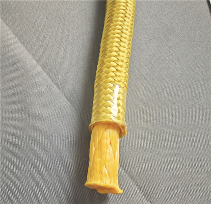 노란 색상 복제 엮은 10mmx200m UHMWPE 로프 폴리에스터 커버