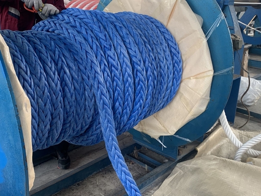 12 스턴트 UHMWPE 합성 로프 UHMWPE 배 로프