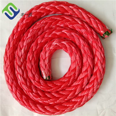 높은 팽창력 12 스트랜드 단일 엮은 UHMWPE 로프 30mm 매킹 로프