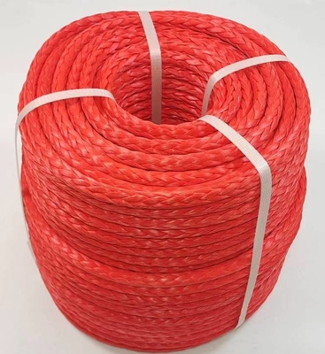 높은 튼튼성 다색 28mm-96mm 12 스트랜드 엮은 UHMWPE 매킹 로프 윈치 트레잉 로프