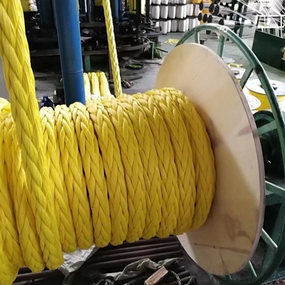 고강도 10mm 12mm 12 스트랜드 Uhmwpe 섬유 윈치 트레이드 라인 해상 선선 로프 요트