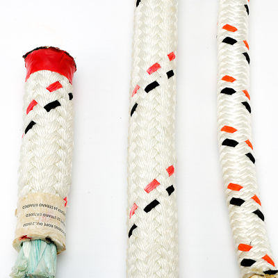 64mm UHMWPE 해양 계류 로프 이중 꼬임 폴리에스터 커버