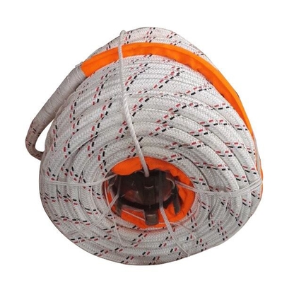 ABS 승인 12 스트랜드 UHMWPE 로프와 함께 두 배 엮은 폴리에스터 커버 32mmx500m