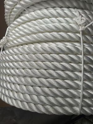 12mm White 3-Strand Polyester Rope for Marine Manual Anchor Winch
