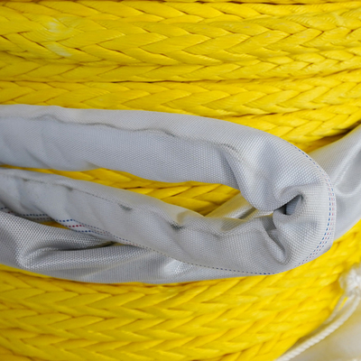 맞춤형 전 스트레치 UHMWPE 해상 로프 12 스트랜드 48mm HMPE 선박 매킹 로프