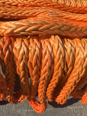내절단성 블랙 UHMWPE 해양 로프 12 가닥
