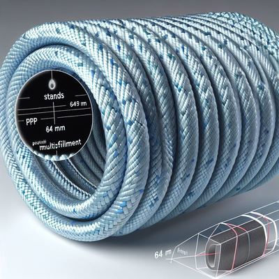 8 가닥 PP 해양 계류 로프 30mm-120mm 부유 폴리프로필렌