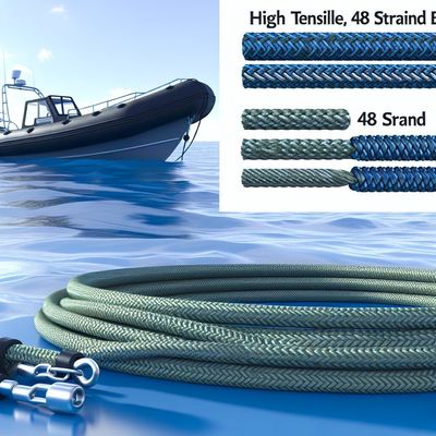 8 가닥 PP 해양 계류 로프 30mm-120mm 부유 폴리프로필렌