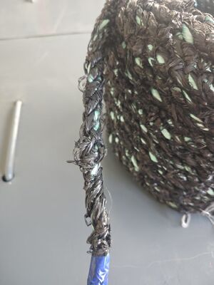 3 가닥 폴리프로필렌 조개 양식 로프 16mmx220m 검정색, UV 저항성, Florescence 제조