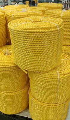 UV Resistant Floating 220m Length Polypropylene Rope - 3 Strand PP Split Film Rope for Marine and Construction