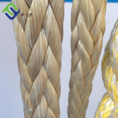 12 스트랜드 UHMWPE 로프 코어 이중 엮은 UHMWPE 로프 하우저 선박 로프