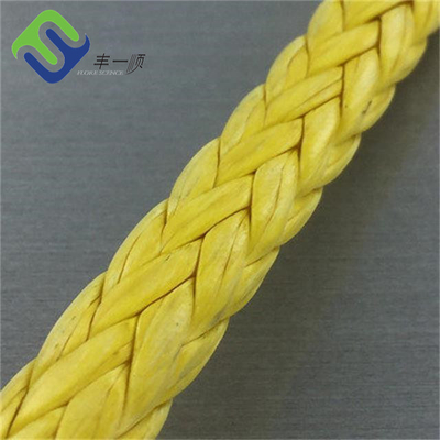 12개 가닥을 대대적으로 조사하는 폴리 에스트레르 섬유 두배 꼰 UHMWPE 로프 견인