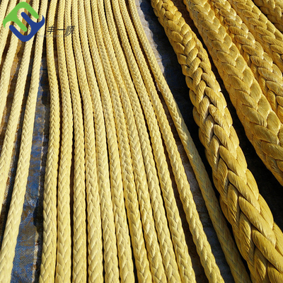 해양 12 가닥 스펙트럼 로프 40mmx300m UHMWPE UV 반대자를 표류시키기