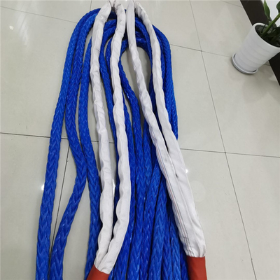 합쳐진 16 밀리미터 12 가닥 UHMWPE 로프 선박 HMPE 터그 보트 예인줄
