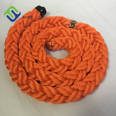 8 스트랜드 해양 폴리에스터 넥타이 케이블 선박 매킹 56mm*220m 폴리에스터 로프