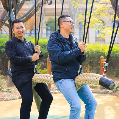 아이들을 위한 놀이공원 야외 폴리에스테르 꼰 선개교