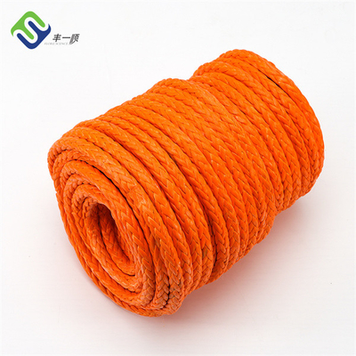 낮은 스트레치 유연한 12 가닥 싱글 브레이드 UHMWPE Amsteel 로프 1/4"